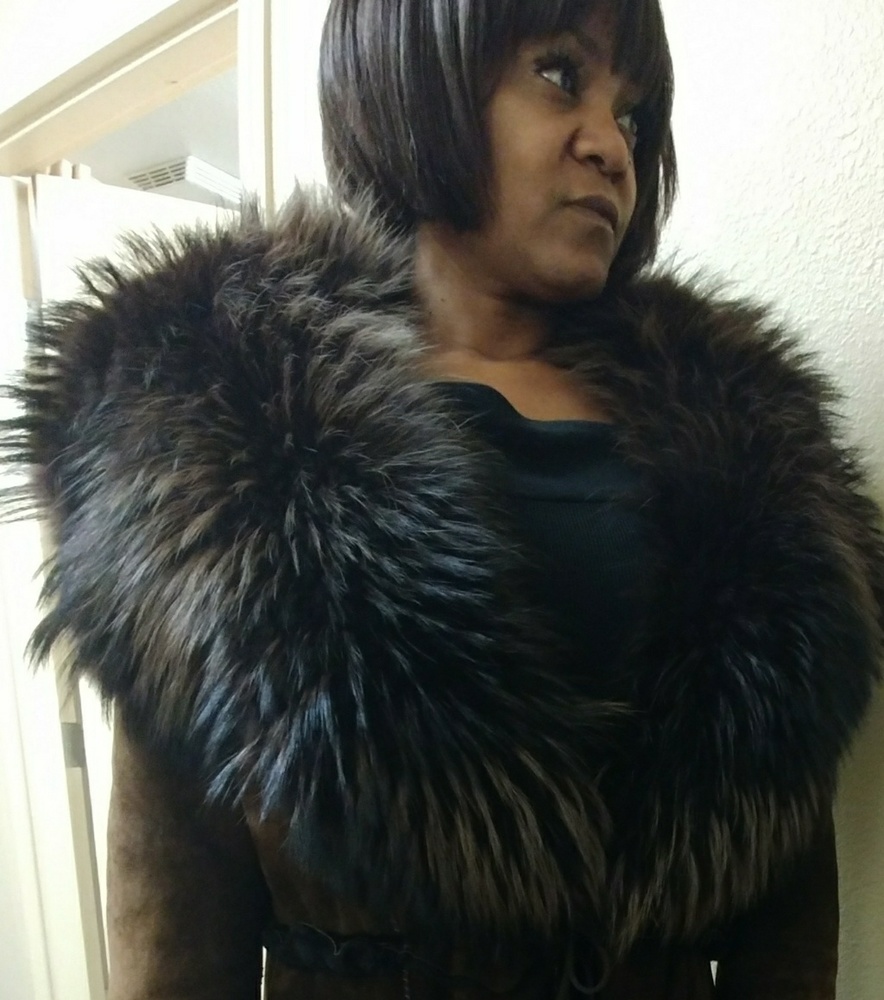 Designer Shearling Full Length Coat